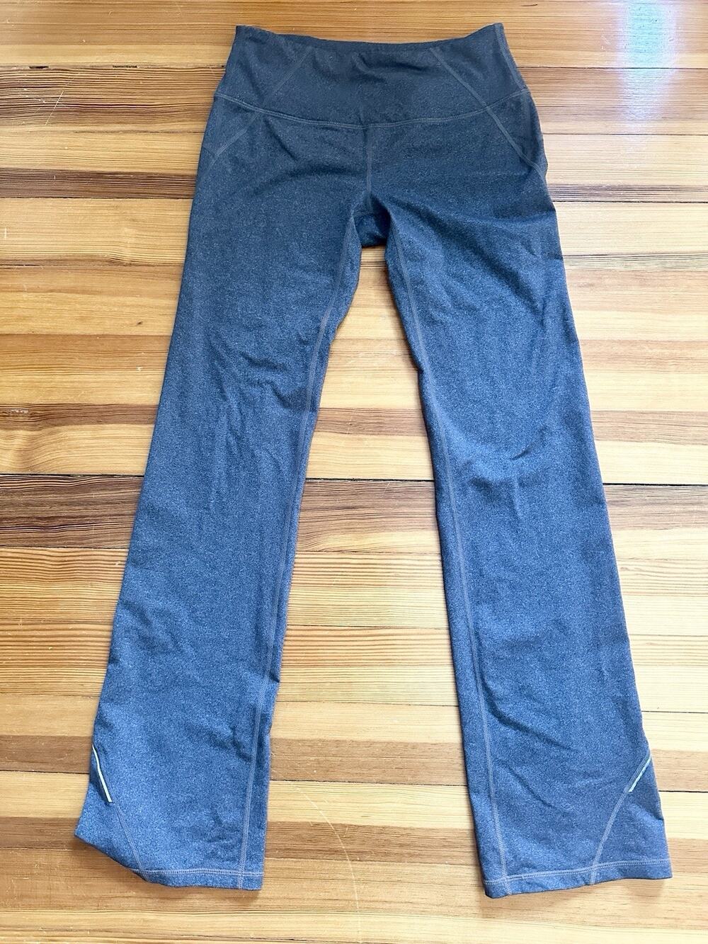 Athleta Bootcut Contrast Stitch Gray Leggings Medium